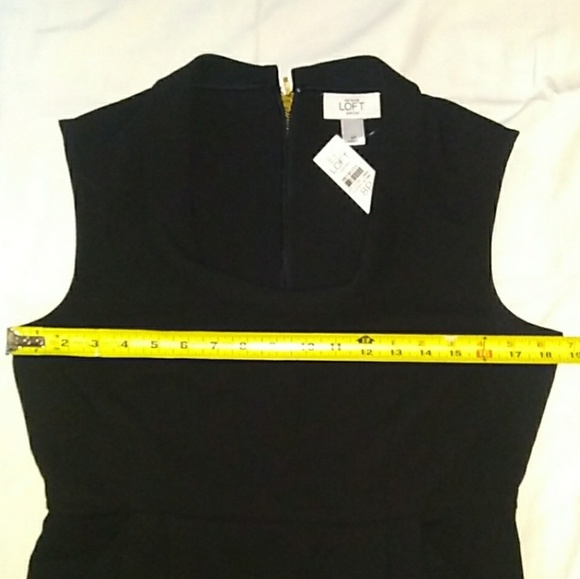 🆕 NWT LOFT Fitted Sleeveless Dress w/Collar& Pkts - Picture 4 of 8